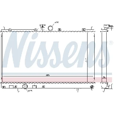 Hladnjak, hlađenje motora NISSENS NIS 628956 IC-C392EA
