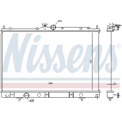 Hladnjak, hlađenje motora NISSENS NIS 628964 IC-C730EC