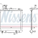 Hladnjak, hlađenje motora NISSENS NIS 628988 IC-DED98F