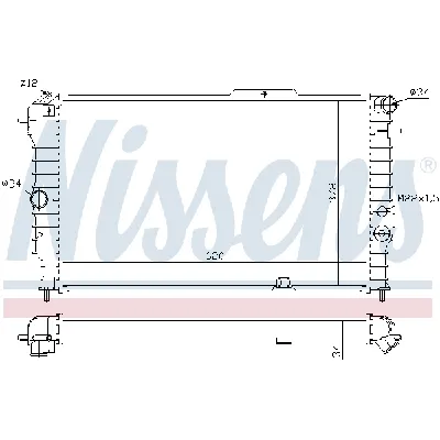 Hladnjak, hlađenje motora NISSENS NIS 630631 IC-A96139