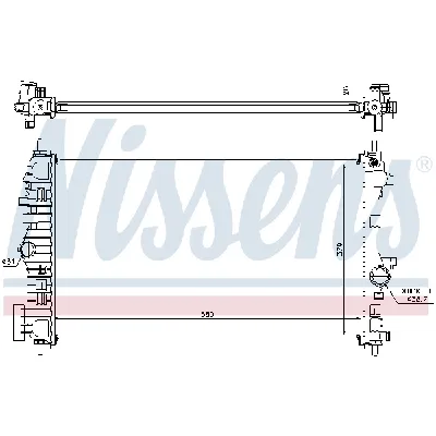 Hladnjak, hlađenje motora NISSENS NIS 630716 IC-C54BB2