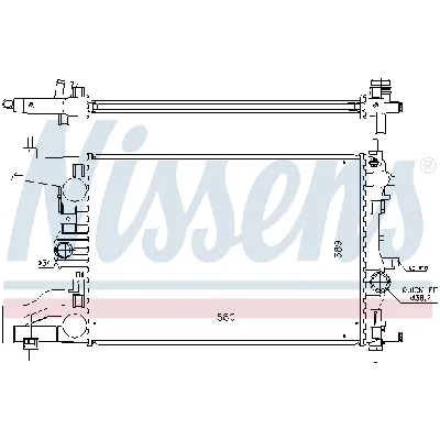 Hladnjak, hlađenje motora NISSENS NIS 630725 IC-CF8A9E