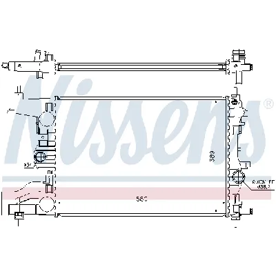 Hladnjak, hlađenje motora NISSENS NIS 630726 IC-CF8AB3