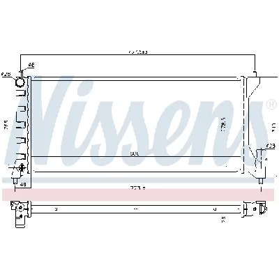 Hladnjak, hlađenje motora NISSENS NIS 630749 IC-DA5A49