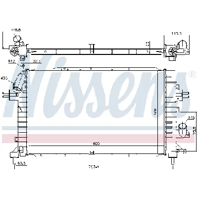Hladnjak, hlađenje motora NISSENS NIS 630752 IC-D8C588