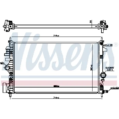 Hladnjak, hlađenje motora NISSENS NIS 630773 IC-C11EF3