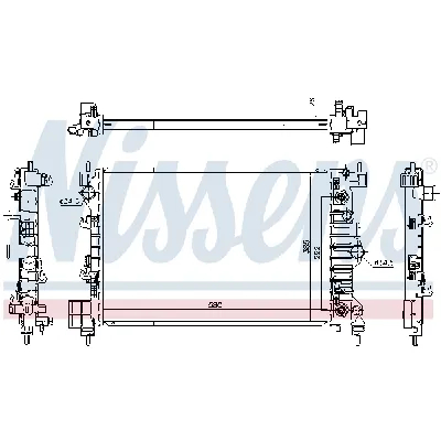 Hladnjak, hlađenje motora NISSENS NIS 630778 IC-E39B45