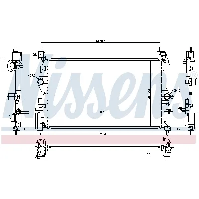 Hladnjak, hlađenje motora NISSENS NIS 630783 IC-E29D13
