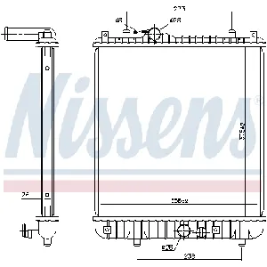 Hladnjak, hlađenje motora NISSENS NIS 630787 IC-C53C0F