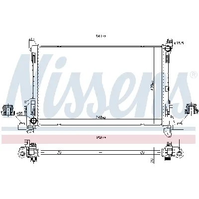 Hladnjak, hlađenje motora NISSENS NIS 630793 IC-DF1BBE