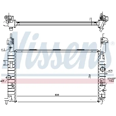 Hladnjak, hlađenje motora NISSENS NIS 63096 IC-B4FF10