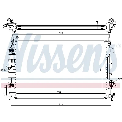 Hladnjak, hlađenje motora NISSENS NIS 63113A IC-A9612F