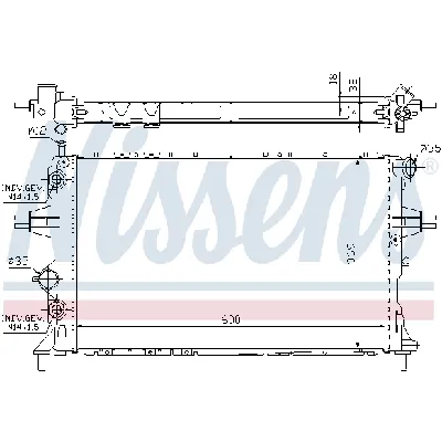 Hladnjak, hlađenje motora NISSENS NIS 63247A IC-473229