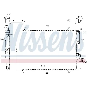 Hladnjak, hlađenje motora NISSENS NIS 634811 IC-A9611F