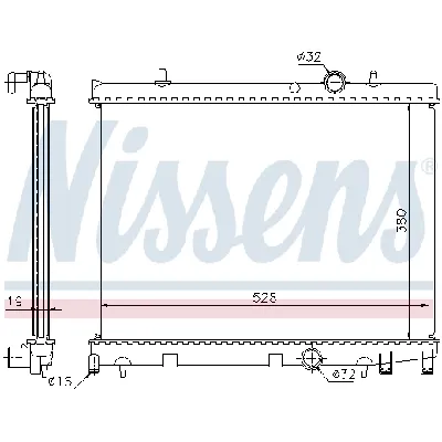 Hladnjak, hlađenje motora NISSENS NIS 63504 IC-A9611E