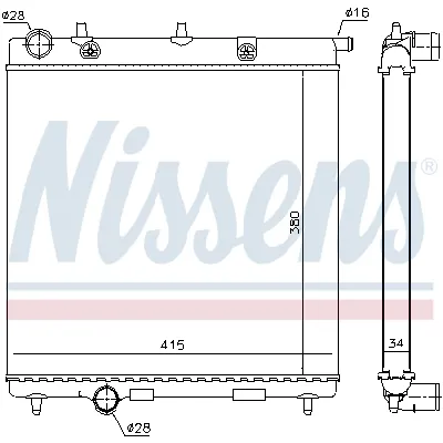 Hladnjak, hlađenje motora NISSENS NIS 63505 IC-A9611D