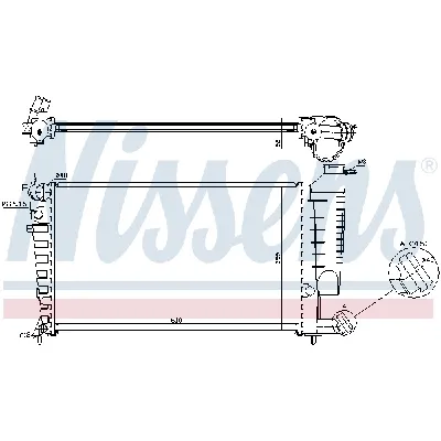 Hladnjak, hlađenje motora NISSENS NIS 635181 IC-A9611C