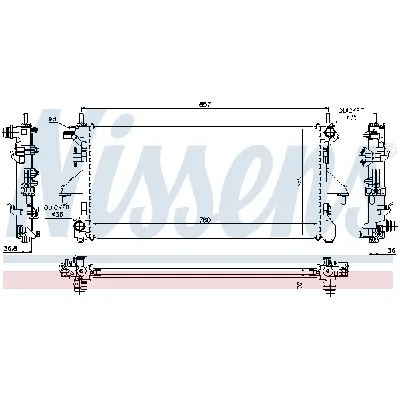 Hladnjak, hlađenje motora NISSENS NIS 63556 IC-AEED69