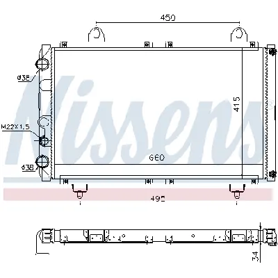 Hladnjak, hlađenje motora NISSENS NIS 63558 IC-364725