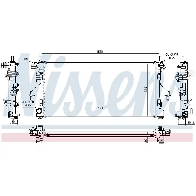 Hladnjak, hlađenje motora NISSENS NIS 63566 IC-DA5A4A