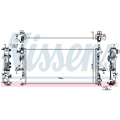 Hladnjak, hlađenje motora NISSENS NIS 63568 IC-DED992