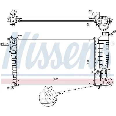 Hladnjak, hlađenje motora NISSENS NIS 63585A IC-A3593D