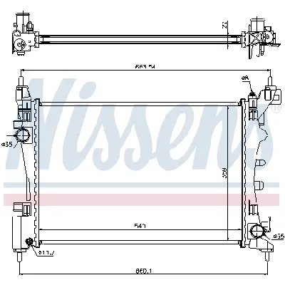 Hladnjak, hlađenje motora NISSENS NIS 636005 IC-C2CC88