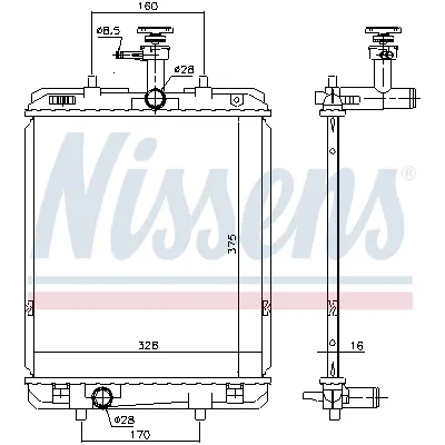 Hladnjak, hlađenje motora NISSENS NIS 636015 IC-DACF22