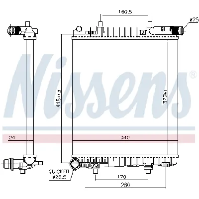 Hladnjak, hlađenje motora NISSENS NIS 636016 IC-DED993