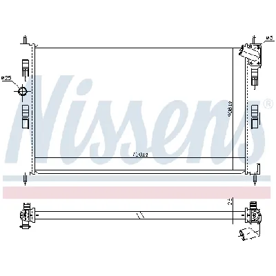 Hladnjak, hlađenje motora NISSENS NIS 636032 IC-E10DA8