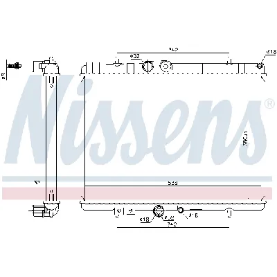 Hladnjak, hlađenje motora NISSENS NIS 636039 IC-DACF27