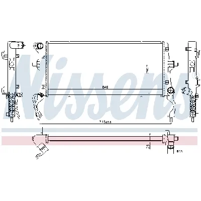 Hladnjak, hlađenje motora NISSENS NIS 636728 IC-G0KKO7