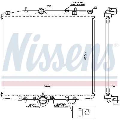 Hladnjak, hlađenje motora NISSENS NIS 63695A IC-A96116