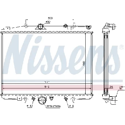 Hladnjak, hlađenje motora NISSENS NIS 63702 IC-473315
