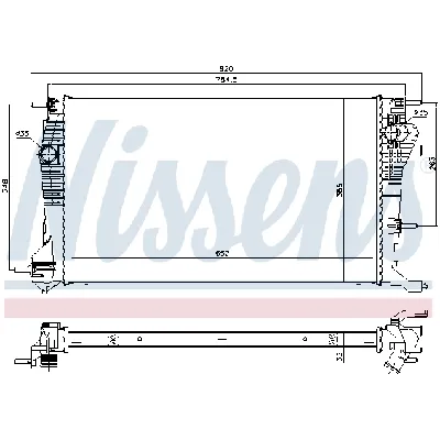 Hladnjak, hlađenje motora NISSENS NIS 637617 IC-C22C59