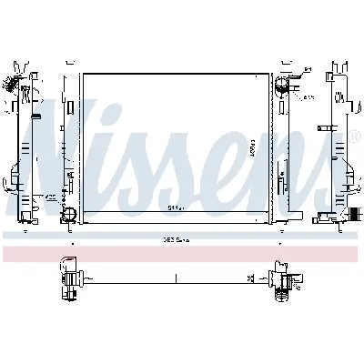 Hladnjak, hlađenje motora NISSENS NIS 637624 IC-D08E3B