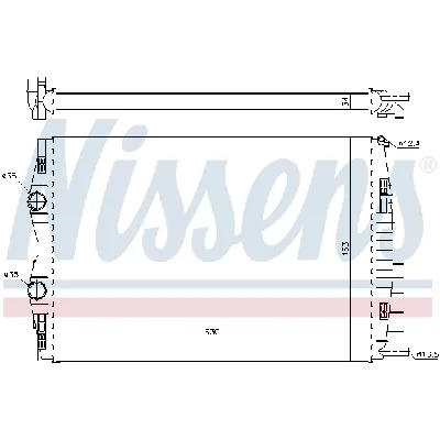 Hladnjak, hlađenje motora NISSENS NIS 637633 IC-D309E4