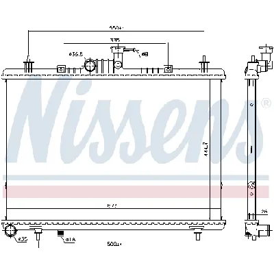 Hladnjak, hlađenje motora NISSENS NIS 637643 IC-E10DAB