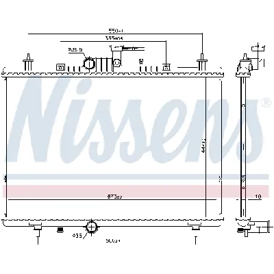 Hladnjak, hlađenje motora NISSENS NIS 637645 IC-D851B8