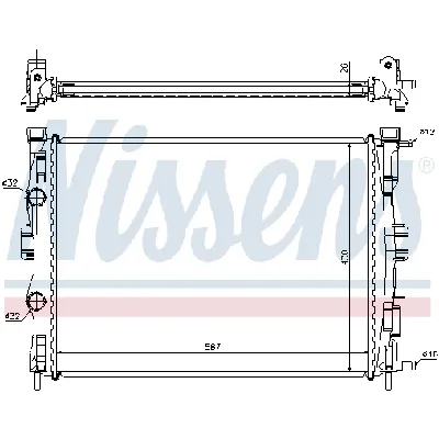 Hladnjak, hlađenje motora NISSENS NIS 63765A IC-A9610D