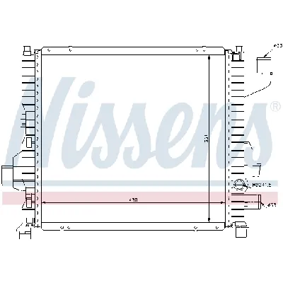 Hladnjak, hlađenje motora NISSENS NIS 63837A IC-A96102