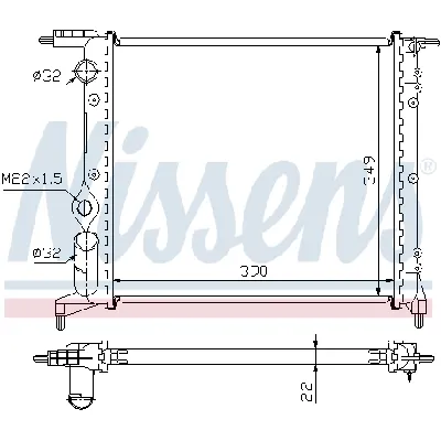 Hladnjak, hlađenje motora NISSENS NIS 639271 IC-A3594D