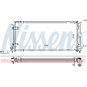 Hladnjak, hlađenje motora NISSENS NIS 640041 IC-A960FC