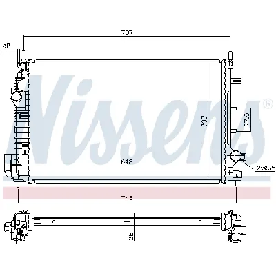 Hladnjak, hlađenje motora NISSENS NIS 640302 IC-D45F9F