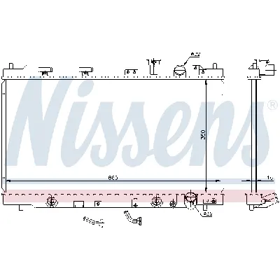Hladnjak, hlađenje motora NISSENS NIS 640941 IC-A960F8