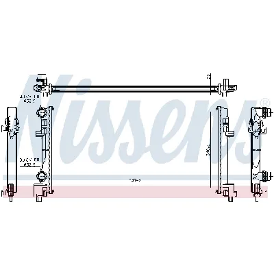 Hladnjak, hlađenje motora NISSENS NIS 64106 IC-DACF2B