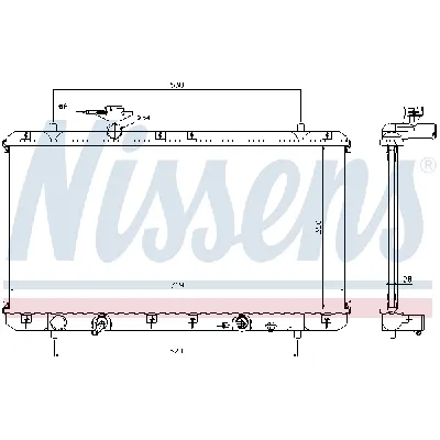 Hladnjak, hlađenje motora NISSENS NIS 64166A IC-A3595D