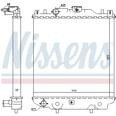 Hladnjak, hlađenje motora NISSENS NIS 64174A IC-A35961