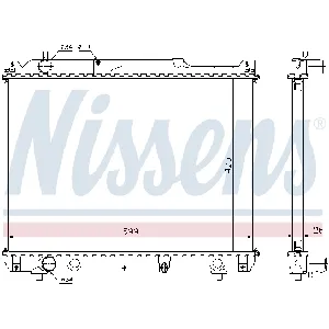 Hladnjak, hlađenje motora NISSENS NIS 64196A IC-A960F2
