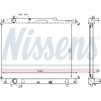 Hladnjak, hlađenje motora NISSENS NIS 64196A IC-A960F2